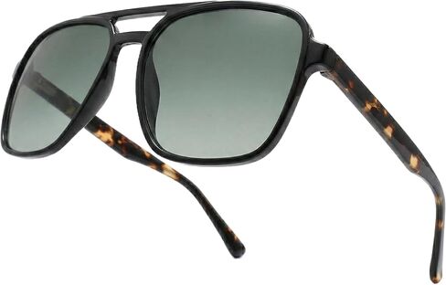 Polarized Retro Aviator Sunglasses Men Women, 70s Fashion Sun Glasse With UV400 Classic Acetate Frame in Saudi Arabia