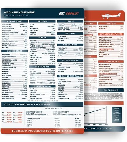 قائمة مراجعة الطيران لطائرة Cessna 172SP (1998-2023)، بطاقة لوح الركبة المصفحة المتينة، الإجراءات القياسية والطوارئ، لمحة سريعة عن نسبة الانزلاق، ملحقات الطيار الطيران in Saudi Arabia