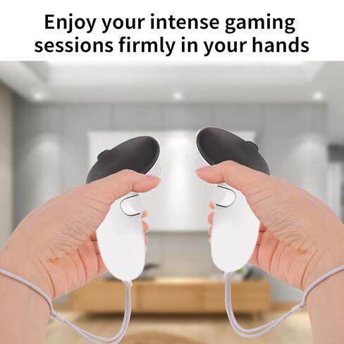 2pcs Controller Wrist Straps for Oculus 3, White Adjustable Controller Hand Lanyards Easy to Attach VR Accessories for Oculus 3s in Kuwait