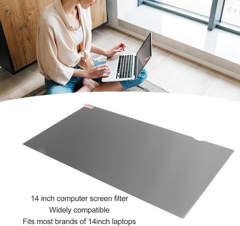 plplaaoo 14 Inch Laptop Screen Filter Scratchproof Anti Glare Eye Protection Privacy Screen Protector for Public Places Open Workspaces PET Material 310x174mm in Saudi Arabia