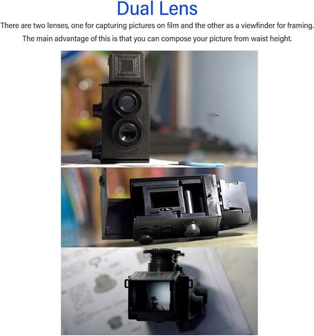 Vikye 35mm Film Camera DIY Kit, Vintage Camera with Waist Level Viewfinder and Dual Lens for Building and Photography Black White Photos in Saudi Arabia