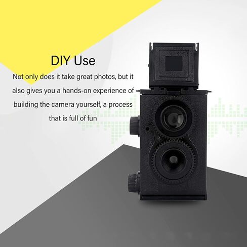 Vikye 35mm Film Camera DIY Kit, Vintage Camera with Waist Level Viewfinder and Dual Lens for Building and Photography Black White Photos in Saudi Arabia