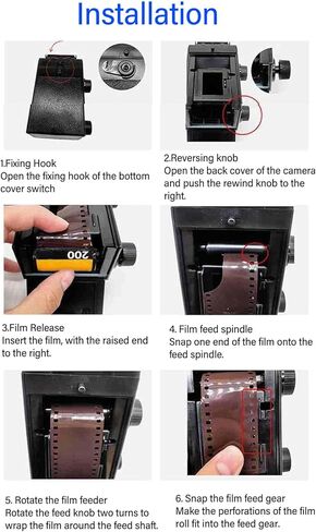 Vikye 35mm Film Camera DIY Kit, Vintage Camera with Waist Level Viewfinder and Dual Lens for Building and Photography Black White Photos in Saudi Arabia