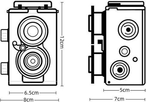 Vikye 35mm Film Camera DIY Kit, Vintage Camera with Waist Level Viewfinder and Dual Lens for Building and Photography Black White Photos in Saudi Arabia