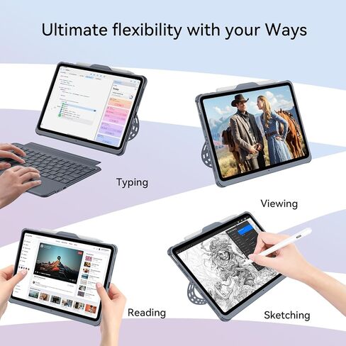 Magnetic Detachable Keyboard Case for iPad 11 inch/10.9 inch, iPad Pro 11" 1st-4th Gen, iPad Air 4th/5th/11" M2/M3, iPad 10th/11th, Bluetooth Wireless Rechargeable Keyboard with Multi-Touch Trackpad in Saudi Arabia