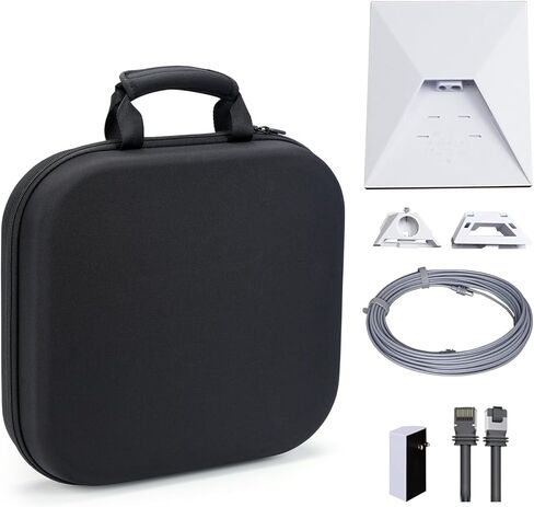 Starlink Mini Carry Case - Protective Waterproof Storage Bag Pouch for SpaceX Starlink Mini Dish, Travel-Friendly Design with Handle, Perfect for RV, Van, Camping & Outdoor Use (Black, Basic Case) in Kuwait