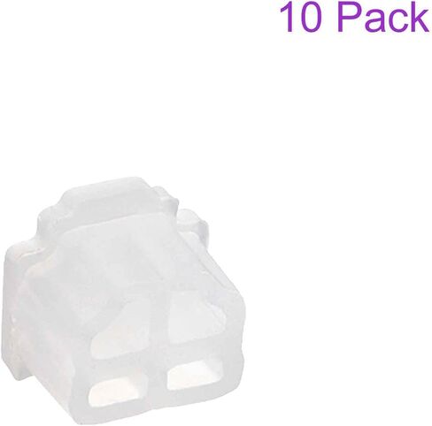 DMiotech 10 Pack 12x8.3mm RJ45 Silicone Ethernet Hub Port Anti-Dust Plugs Protector Stopper Cap Cover, Clear in Saudi Arabia