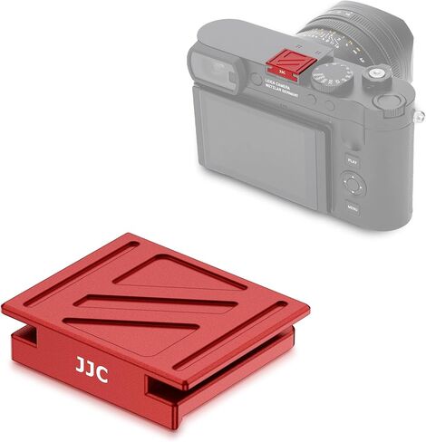 زر مصراع الكاميرا JJC مع غطاء غطاء الحذاء الساخن (أحمر) لكاميرات Leica Q3 Q3 43 Q2 الرقمية in Kuwait