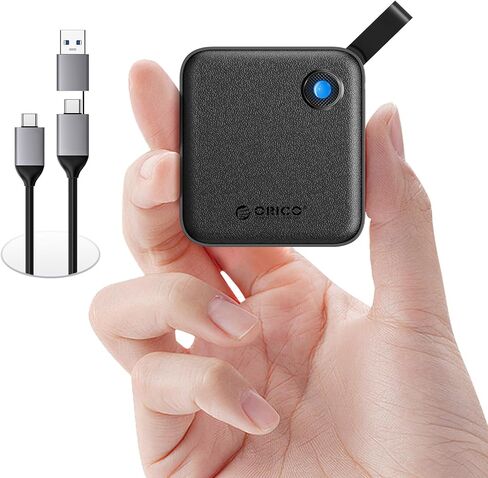 Orico Portable SSD 2 TB مع 2 في 1 كابل USB C ، محركات أقراص الحالة الصلبة الخارجية ، تصل إلى 460 ميجابايت/ثانية ، مؤشر الحالة ، تخزين موثوق بهاتف USB -C الذكي ، الكمبيوتر الشخصي - B5Plus (الأزرق) in Saudi Arabia