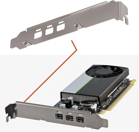 حامل ECSiNG كامل الارتفاع ATX مقاس 12 سم متوافق مع Nvidia Quadro P400 T400 فضي in Kuwait
