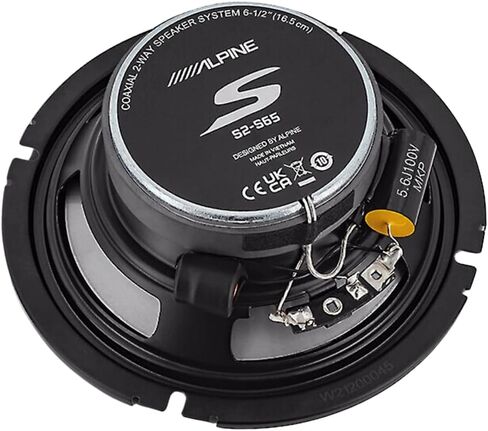 Alpine S2-S65 سماعات سيارة محورية مقاس 6.5 بوصة ثنائية الاتجاه (ذروة 480 وات) + مجموعة سماعات NVX XBAF65 مقاومة لعوامل الطقس من مطاط السيليكون in Kuwait