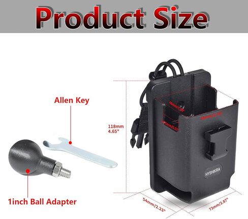 Universal Radio Holder Mount, Heavy Duty Hard Shell Case for Baofeng Kenwood Yaesu Motorola Walkie-talkies with 1inch/25mm Ball Adapter for RAM Mount B Size Double Socket Arm in Saudi Arabia
