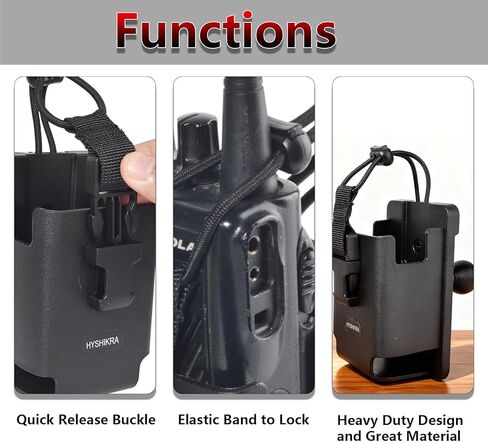 Universal Radio Holder Mount, Heavy Duty Hard Shell Case for Baofeng Kenwood Yaesu Motorola Walkie-talkies with 1inch/25mm Ball Adapter for RAM Mount B Size Double Socket Arm in Saudi Arabia