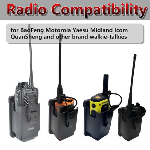 Universal Radio Holder Mount, Heavy Duty Hard Shell Case for Baofeng Kenwood Yaesu Motorola Walkie-talkies with 1inch/25mm Ball Adapter for RAM Mount B Size Double Socket Arm in Saudi Arabia