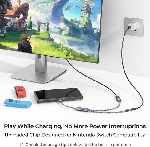محول Basesailor USB C إلى HDMI، من النوع C إلى 4K HDMI مع محول متعدد المنافذ لشاحن PD 100 واط، متوافق مع Nintendo Switch، Steam Deck، iPhone 17 16 15، MacBook، iPad، Samsung S25 وأجهزة وضع العرض in Kuwait