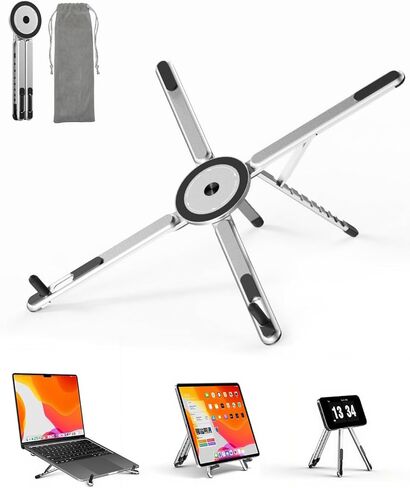 Magnetic Multi-Scene use for All Stands Laptop Tablet Mobile Phone Stand Three-in-one Travel Work Fitness All-Scene use of Electronic Products Magnetic Stand (Navy Blue) in Saudi Arabia