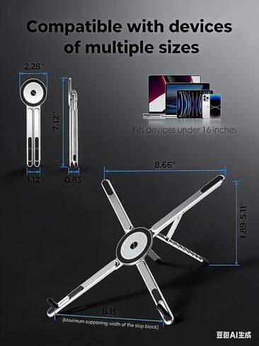 Magnetic Multi-Scene use for All Stands Laptop Tablet Mobile Phone Stand Three-in-one Travel Work Fitness All-Scene use of Electronic Products Magnetic Stand (Navy Blue) in Saudi Arabia