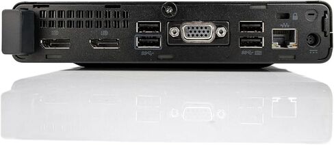 HP EliteDesk Mini 705 G4, Ryzen 5 2400GE (> i7-7700T), 16GB RAM, 256GB NVME SSD, Refurb Desktop PC w/ 1-Year Warranty, 2X Display Port, RJ-45 Ethernet, Windows 11 Pro, USB-C, 6X USB-A & VESA Mount in Saudi Arabia