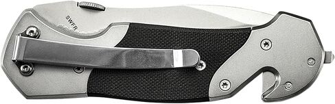 Smith & Wesson 8in High Carbon S.S. Folding Knife with 3.3in Drop Point Blade and S.S. with G-10 Inlay Handle for Outdoor, Tactical, Survival and EDC in Saudi Arabia