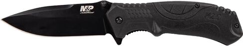 Smith & Wesson M&P M2.0 8.07in S.S. Ultra-Glide Folding Knife with 3.5in Drop Point Blade and Rubber Handle for Outdoor, Tactical, Survival and EDC, Multicolor,Black in Saudi Arabia