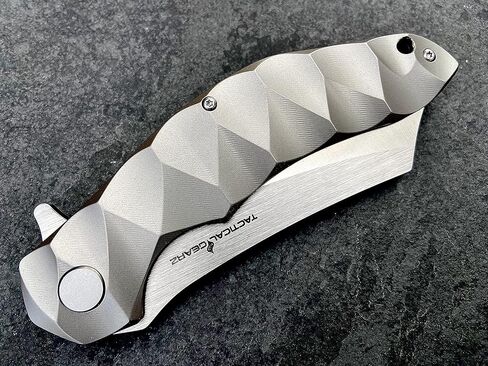 سكين جيب قابل للطي من التيتانيوم، مقبض تيتانيوم Tc4 صلب، شفرة DAO فولاذية CPM-D2، تتضمن غمدًا (زيوس) in Kuwait