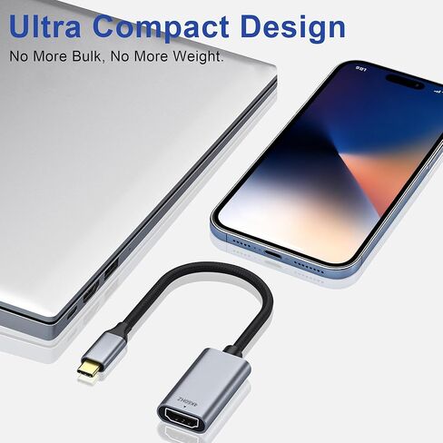 محول USB-C إلى HDMI (4K@60 هرتز) محول HDMI من النوع C إلى HDMI متوافق مع أجهزة MacBook Pro/Air وiPad Pro وiPhone وSamsung Galaxy وDell XPS وThunderbolt 3/4 in Kuwait