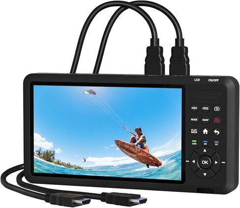 Portable VHS to Digital Converter with Remote, Video to Digital Recorder Standalone for Recording VHS Tapes, VCR, DVR, DVD, Hi8, DV Player, RCA, CVBS, TV Box, Camcorder, Gaming Consoles to USB SD Card in Saudi Arabia