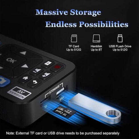 Portable VHS to Digital Converter with Remote, Video to Digital Recorder Standalone for Recording VHS Tapes, VCR, DVR, DVD, Hi8, DV Player, RCA, CVBS, TV Box, Camcorder, Gaming Consoles to USB SD Card in Saudi Arabia