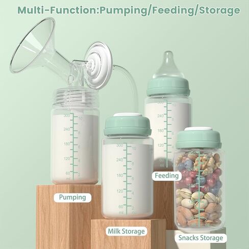 2pc 10oz Breastmilk Storage Bottle Compatible with SpectraS1 S2 9 Plus SG/Motif Luna/Others Wide-Mouth Flange, Breast Milk Container for Momcozy 22oz Portable Cooler, Pumping/Storage/Portable Bottle in Saudi Arabia