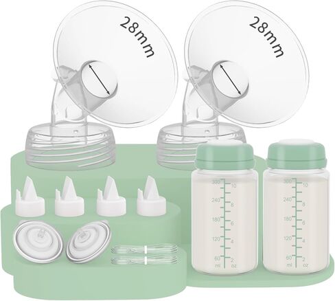 2pc 10oz Breastmilk Storage Bottle Compatible with SpectraS1 S2 9 Plus SG/Motif Luna/Others Wide-Mouth Flange, Breast Milk Container for Momcozy 22oz Portable Cooler, Pumping/Storage/Portable Bottle in Saudi Arabia