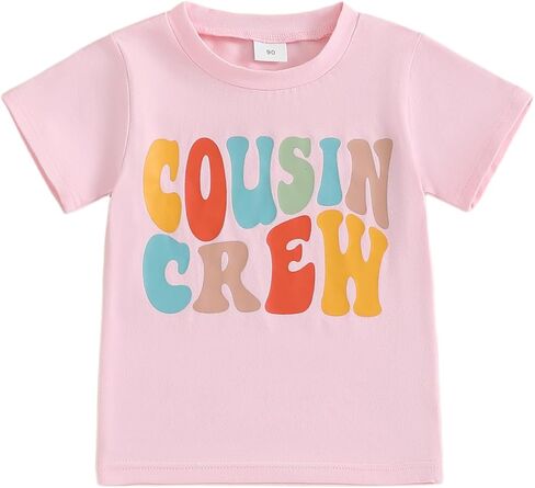 Toddler Baby Girl T-Shirt Summer Tops Letter Graphic Print Short Sleeve Crew Neck Tee Kids Cute Clothes in Saudi Arabia