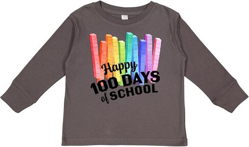 تي شيرت Inktastic Happy 1 Hundred Day of School Math بأكمام طويلة للأطفال الصغار in Saudi Arabia