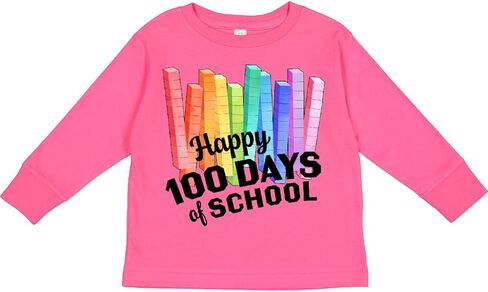 تي شيرت Inktastic Happy 1 Hundred Day of School Math بأكمام طويلة للأطفال الصغار in Saudi Arabia