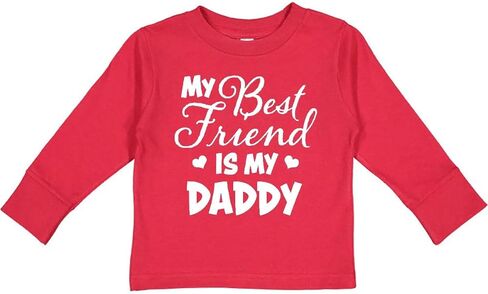 تي شيرت Inktastic My Best Friend is My Daddy with Hearts للأطفال الصغار بأكمام طويلة in Kuwait