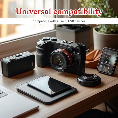 2 قطعة محول كابل USB OTG صغير للكاميرات الرقمية USB A أنثى إلى USB صغير B 5-pin ذكر محول موصل مضفر كابل موصل لنقل البيانات (أسود وأحمر) in Kuwait