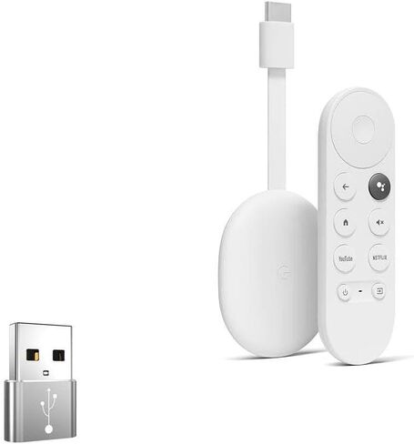 BoxWave Adapter Compatible with Google Chromecast with TV - USB-A to C PortChanger (5-Pack), Type-C OTG Convert Charging Data Adapter - Metallic Silver in Saudi Arabia