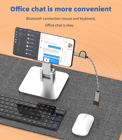 محول USB أنثى إلى Micro USB + USBC ذكر 3.0 ملحقات كابل OTG متوافق مع Samsung MacBook iPhone15 Pro Max Plus iPad Pro Air Mouse قارئ بطاقة الكاميرا نوع Android Thunderbolt in Kuwait