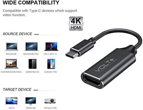 PRO HDMI 8K/4k Adapter Compatible with Motorola Edge (2024) USB Type-C Plus Thunderbolt 3/4 Converter with Smart Full Digital 4320p @240-60Hz Display in Saudi Arabia