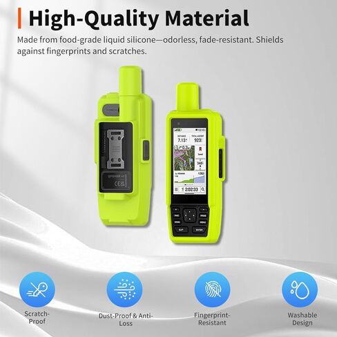 Case for Garmin GPSMAP H1 Silicone Protective – Outdoor Shockproof Handheld GPS Cover,Durable Anti-Scratch,Waterproof,Soft Silicone Sleeve for Garmin GPSMAP HI,Green in Saudi Arabia