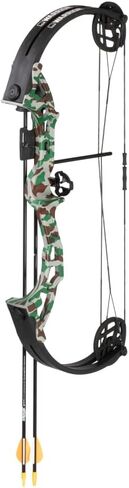Bear Archery Warrior Bow Set for Youth, Recommended Ages 11-14, Right Handed, Up to 29 lb. Draw Weight, Up to 25-inch Draw Length in Saudi Arabia