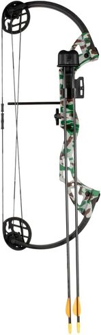 Bear Archery Warrior Bow Set for Youth, Recommended Ages 11-14, Right Handed, Up to 29 lb. Draw Weight, Up to 25-inch Draw Length in Saudi Arabia