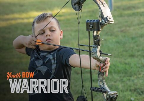 Bear Archery Warrior Bow Set for Youth, Recommended Ages 11-14, Right Handed, Up to 29 lb. Draw Weight, Up to 25-inch Draw Length in Saudi Arabia