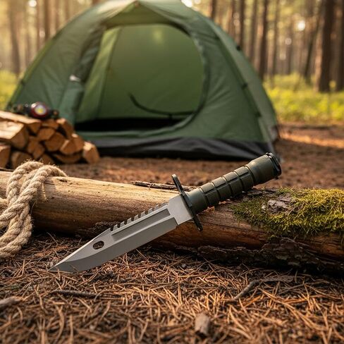 SZCO Supplies 13" M-9 Bayonet Military Style Tactical Saw Back Knife,Green/Black in Saudi Arabia