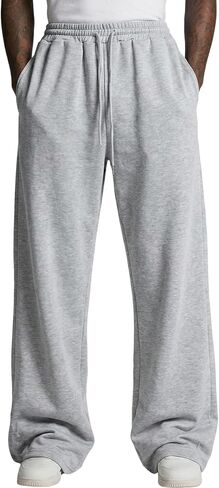 Yimoon Men's Baggy Sweatpants Casual Drawstring Waist Wide Leg Athletic Lounge Sweat Pants with Pockets in Saudi Arabia