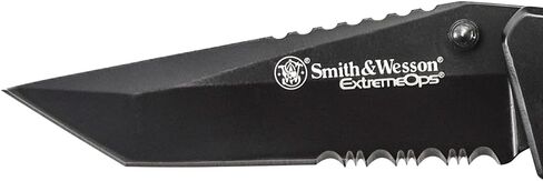 Smith & Wesson Extreme Ops CK10HBS 7.8in S.S. Folding Knife with 3.4in Serrated Tanto Point Blade and S.S. Handle for Outdoor, Tactical, Survival and EDC in Saudi Arabia