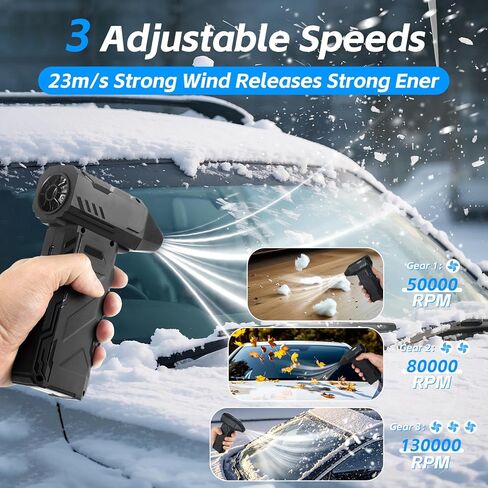 Compressed Air Duster 180000RPM Super Power Electric Air Duster, Cordless Air Duster, Rechargeable Brushless Motor Durable Blower, 3 Speed Adjustable Dust Blower, for Computer, Keyboard, Car, Outdoor in Saudi Arabia