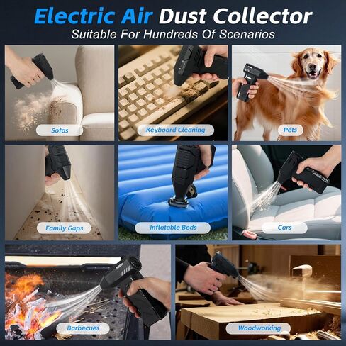 Compressed Air Duster 180000RPM Super Power Electric Air Duster, Cordless Air Duster, Rechargeable Brushless Motor Durable Blower, 3 Speed Adjustable Dust Blower, for Computer, Keyboard, Car, Outdoor in Saudi Arabia