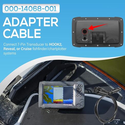 000-14068-001 7-Pin Transducer to Fishfinder and Chartplotter Adapter Cable Fits for Lowrance Hook²/Reveal & Cruise in Saudi Arabia