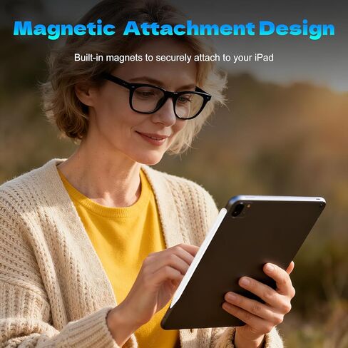 قلم لمس لشاشة اللمس، قلم iPad ذو نقطة دقيقة مغناطيسية عالمية من Luntak للهواتف الذكية والكمبيوتر اللوحي Android وiOS، قلم لمس برأس POM لأجهزة iPad/iPad Pro/iPhone/Samsung/Lenovo/Huawei وما إلى ذلك - أبيض in Kuwait