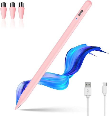 قلم لمس لشاشة اللمس، قلم iPad ذو نقطة دقيقة مغناطيسية عالمية من Luntak للهواتف الذكية والكمبيوتر اللوحي Android وiOS، قلم لمس برأس POM لأجهزة iPad/iPad Pro/iPhone/Samsung/Lenovo/Huawei وما إلى ذلك - أبيض in Kuwait